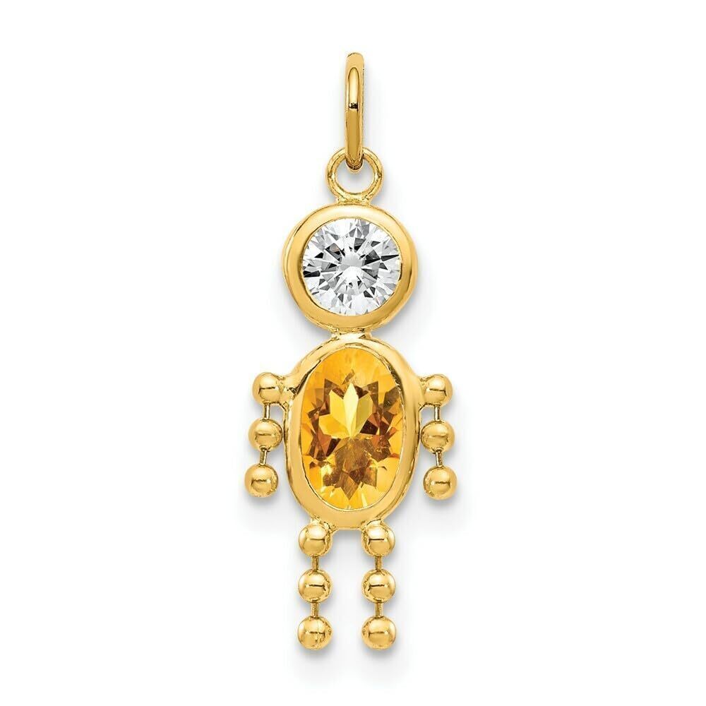 5492 10k November Boy Birthstone Charm